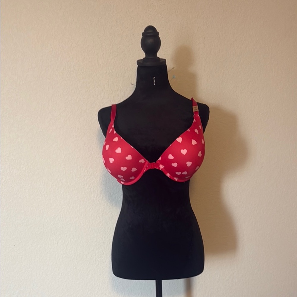 PINK Victoria's Secret Red and White Bra Intimates